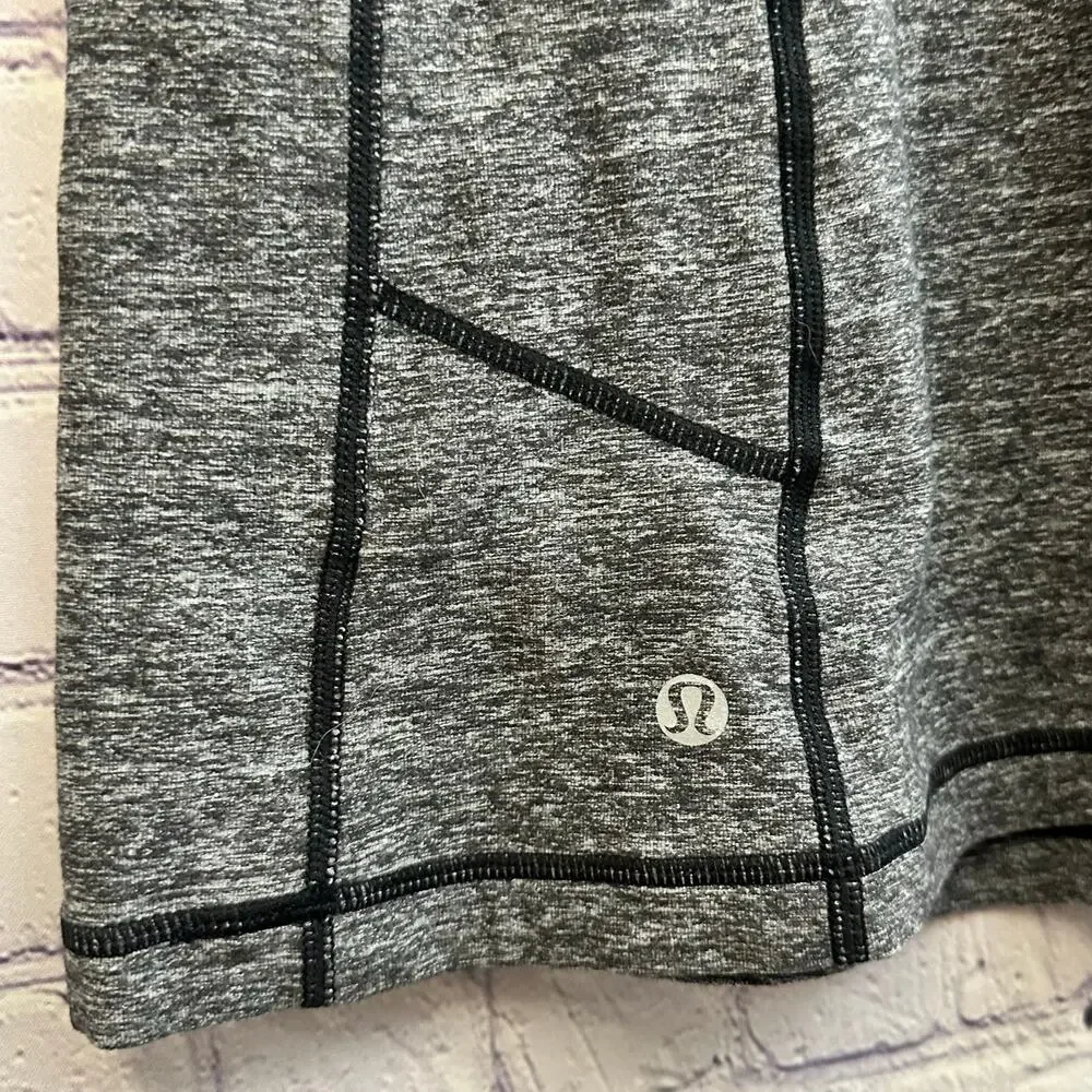 Lululemon Run Full Tilt Short Sleeve Shirt Heathered Black Women's 8 Athletic - Picture 7 of 8
